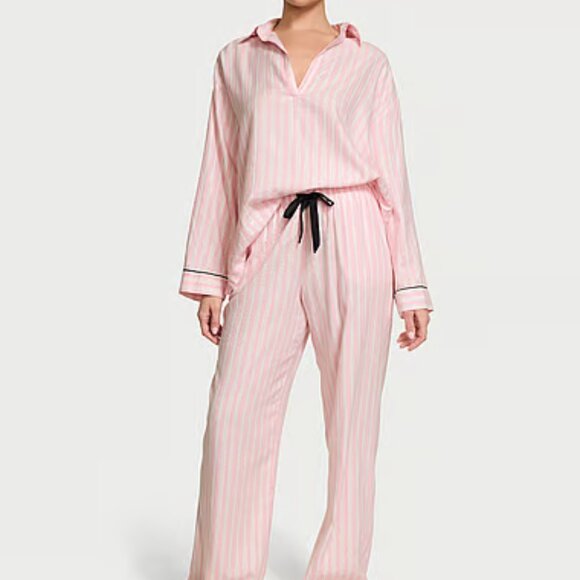 Victoria's Secret Flannel Popover Long Pajama Set NWT, XS (short) - Picture 1 of 2